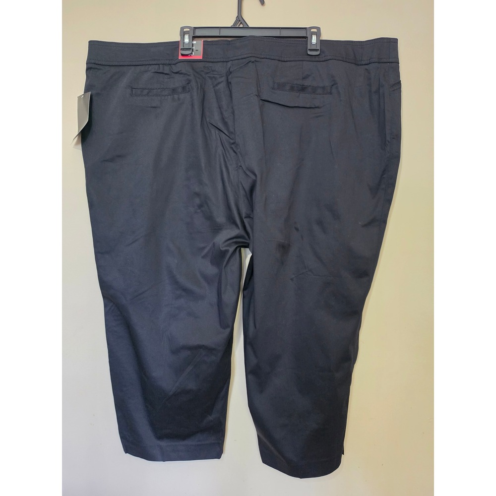 Avenue Sport Black Comfort Waist Stretch Capri Pants Plus Size 30 NWT - Picture 2 of 9